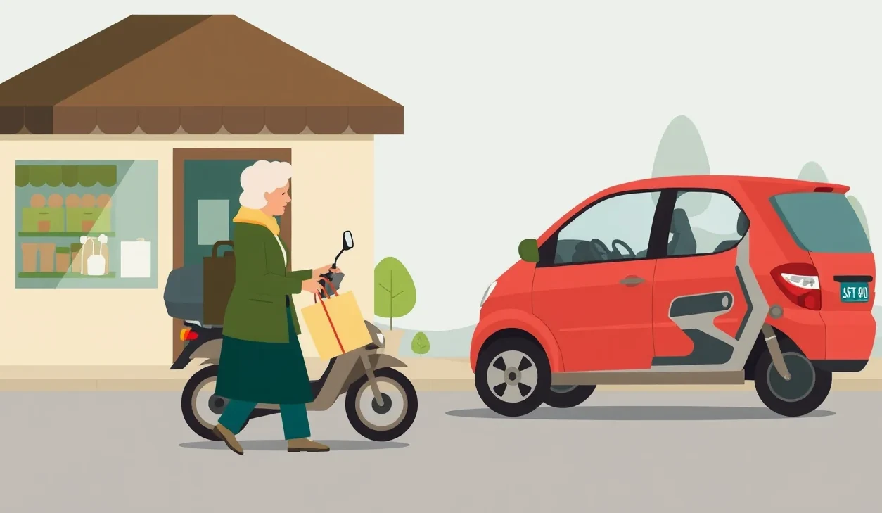 Odstavené staršie osobné auto určené na ekologickú likvidáciu na vrakovisku