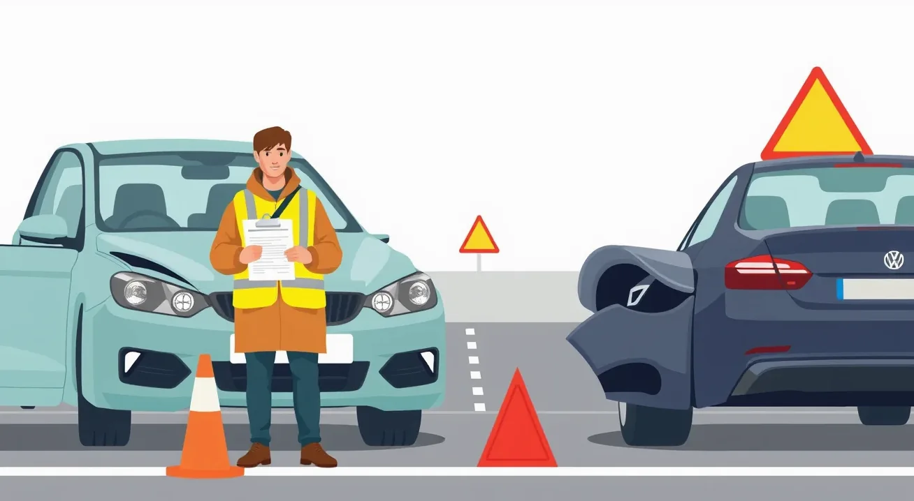 Prijímací technik v autoservise spisuje kalkuláciu opravy poškodeného nárazníka