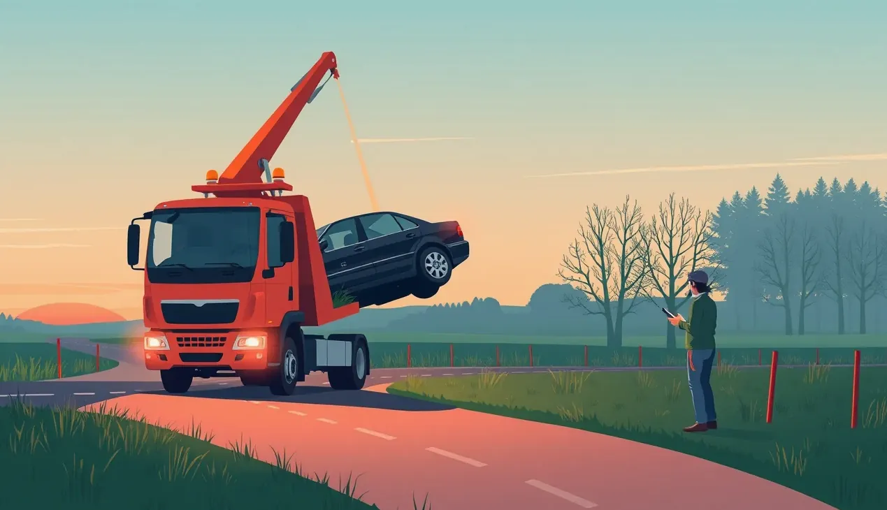 Automobil poškodený krupobitím odstavený na parkovisku