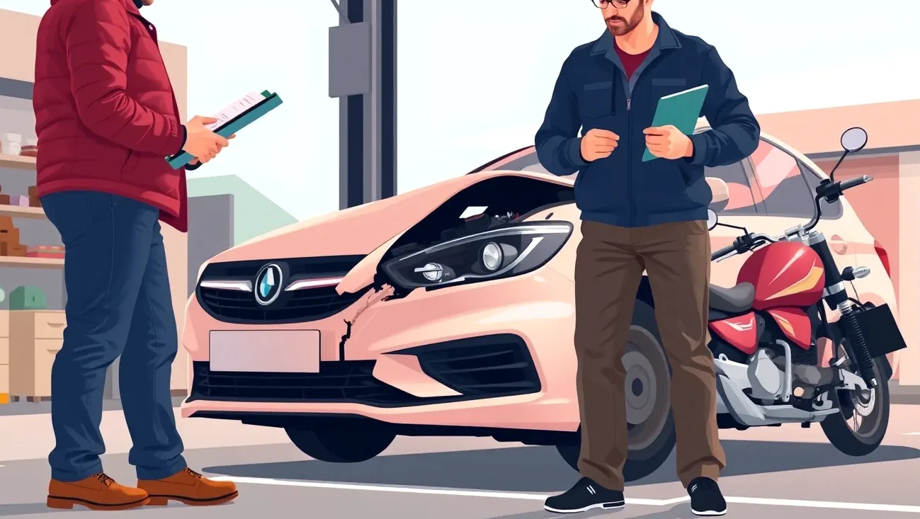 Osobný automobil stojaci pred vjazdom na kruhový objazd so zvislým dopravným značením