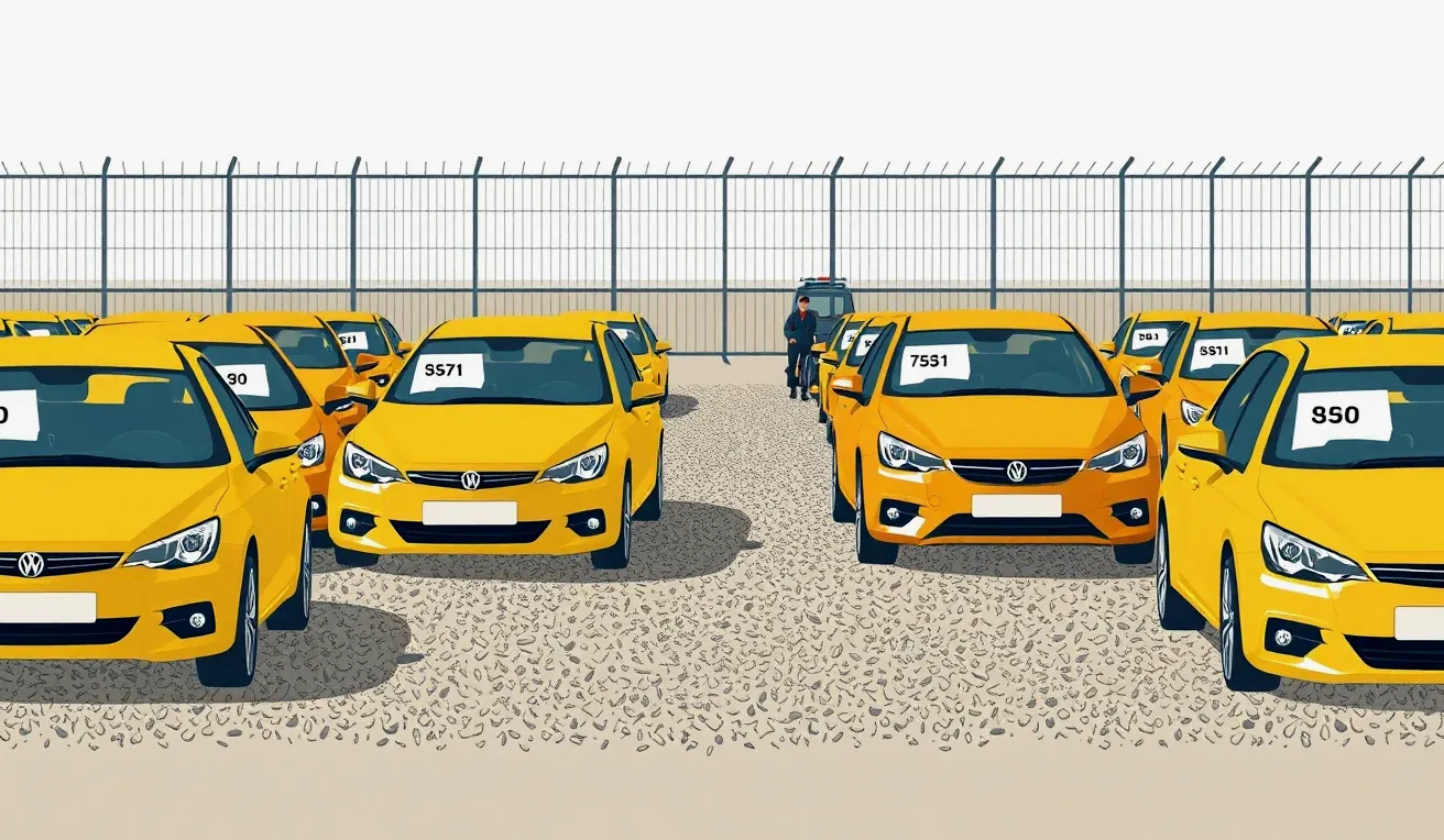 Pohľad na úradné rozhodnutie o začatí exekúcie položené na kapote osobného automobilu