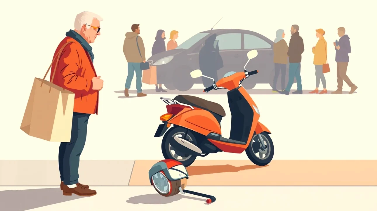 Detailný pohľad na výrobný štítok s technickými parametrami na ráme elektrickej kolobežky