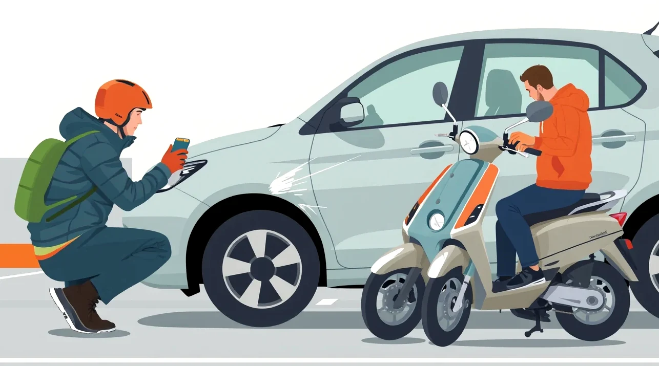 Preprava zloženej elektrickej kolobežky v batožinovom priestore osobného auta