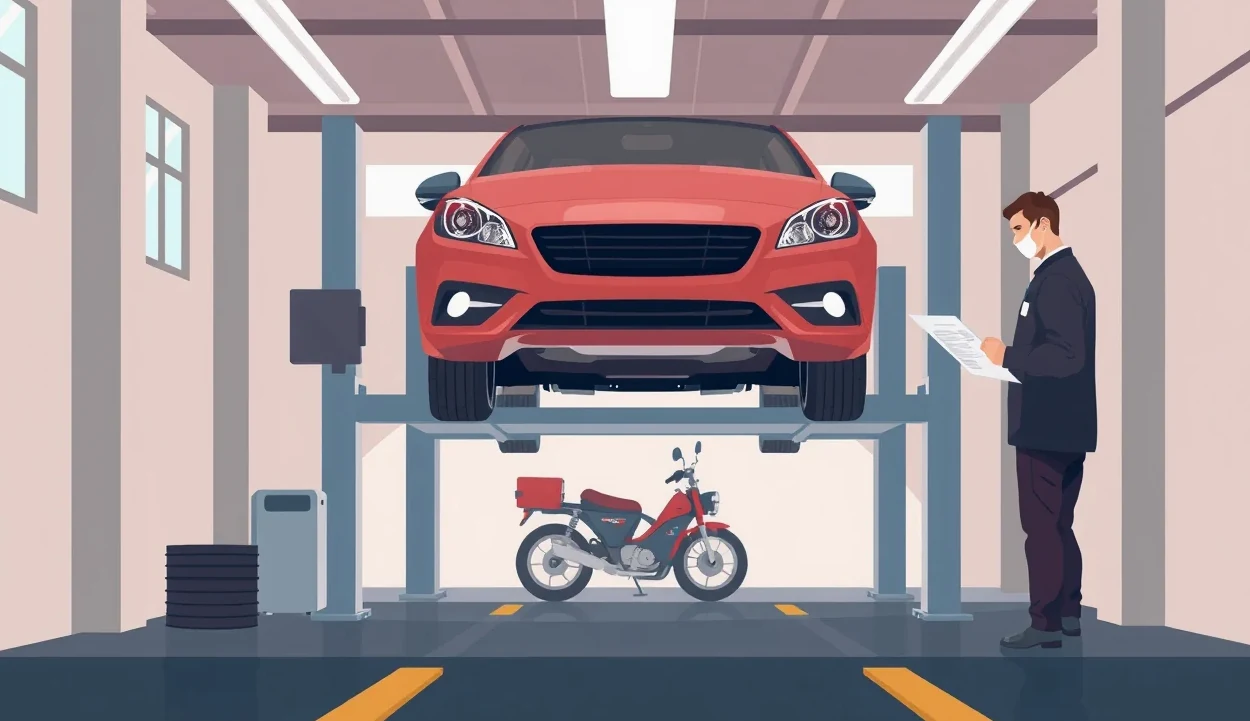 Automechanik kontroluje motor vozidla pred skúšobnou jazdou v autoservise