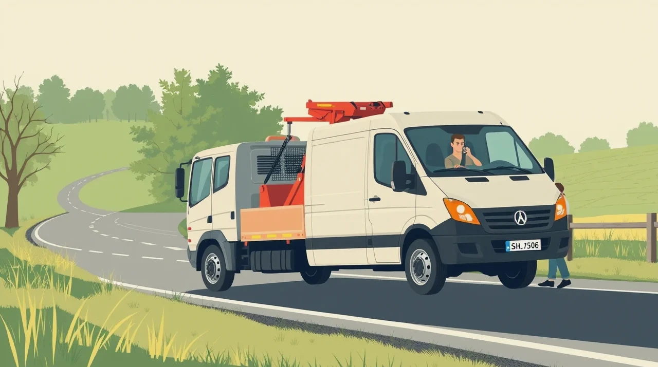 Živnostník kontroluje faktúry a dokumenty od firemného vozidla pri pracovnom stole