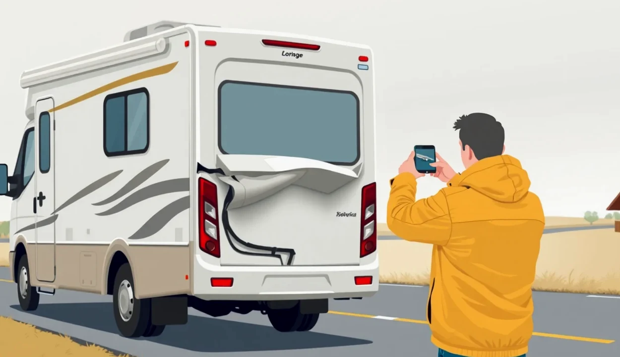 Karavan parkujúci pod prístreškom počas zimného obdobia pri rodinnom dome