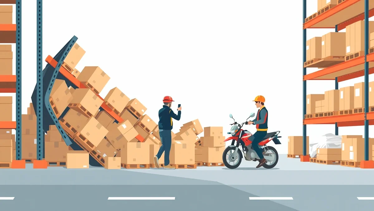 Čelný motorový vozík s pridelenou tabuľkou s evidenčným číslom na dvore firmy