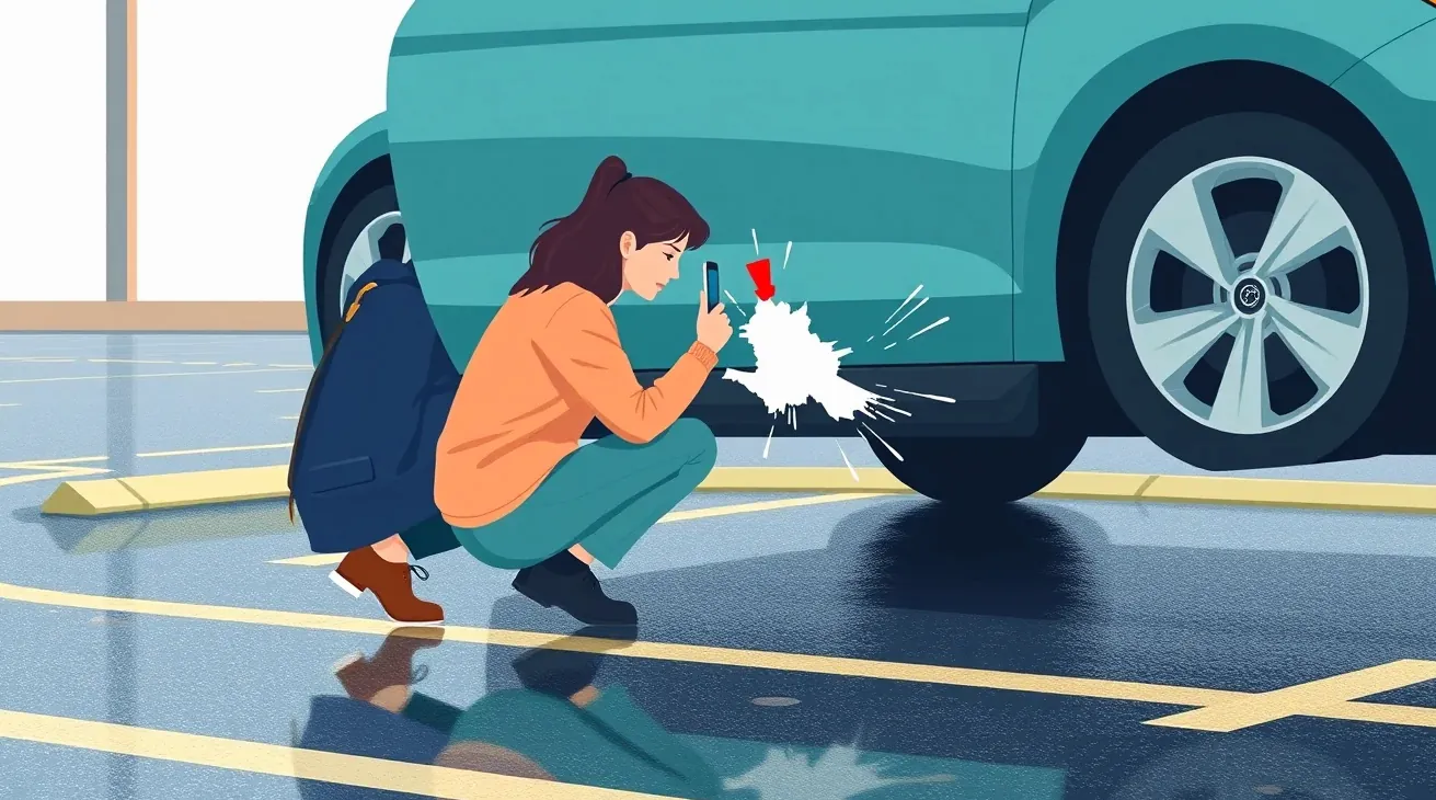 Kontrola hĺbky dezénu pneumatiky meradlom na osobnom automobile