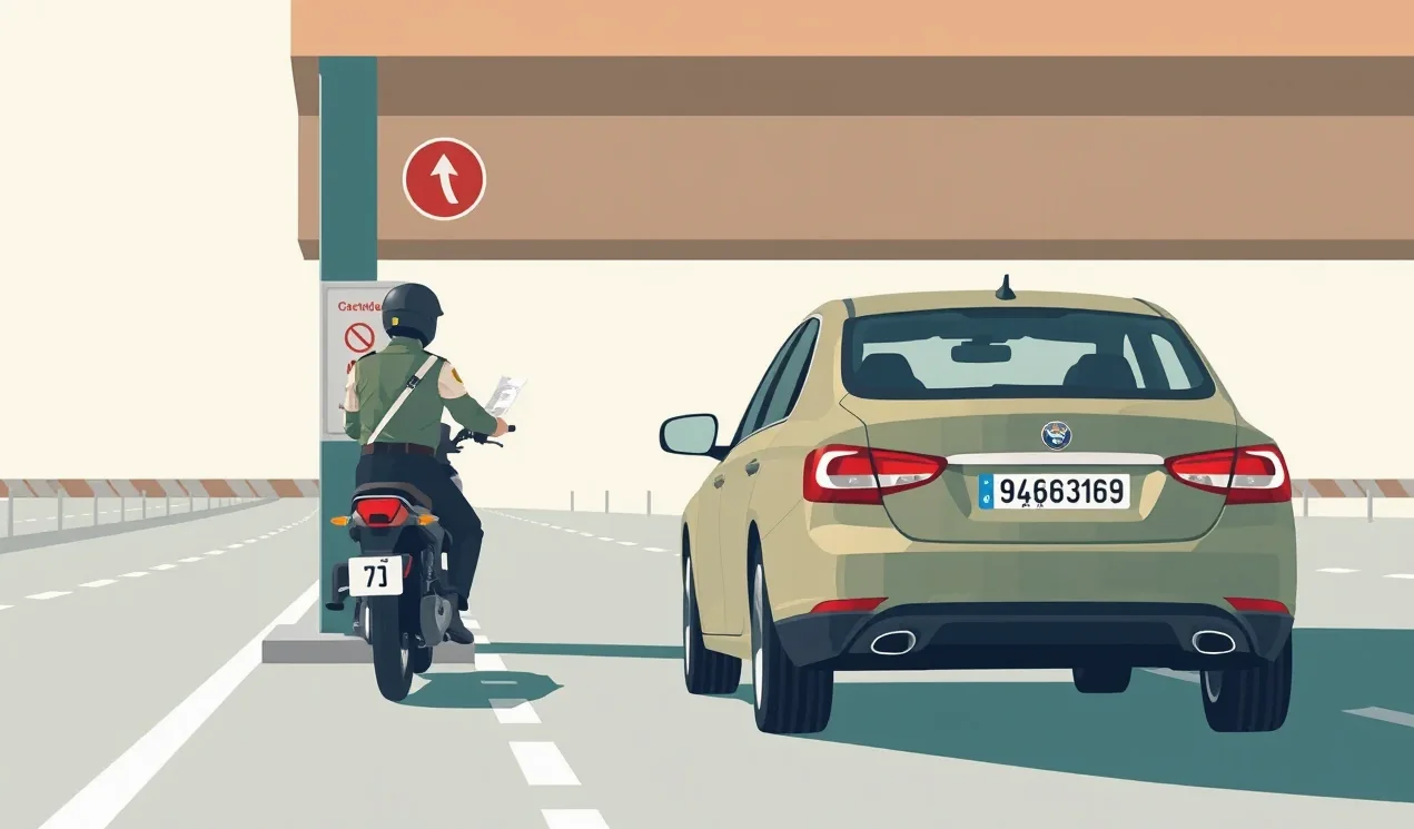 Hraničná kontrola automobilu prichádzajúceho z tretej krajiny na colnom priechode